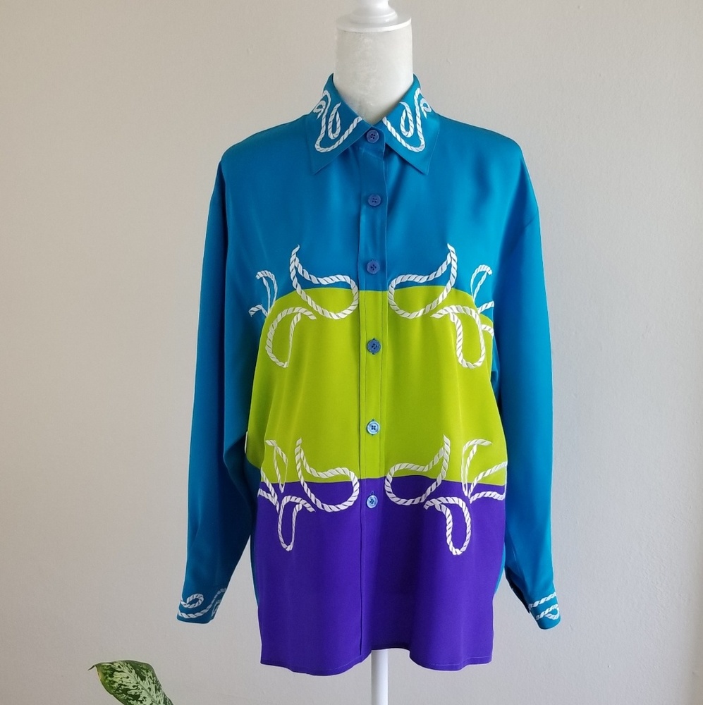 VTG Diane Von Furstenberg Silk Top